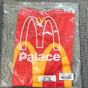 PALACE Red Tee with Yellow Graphic Logo